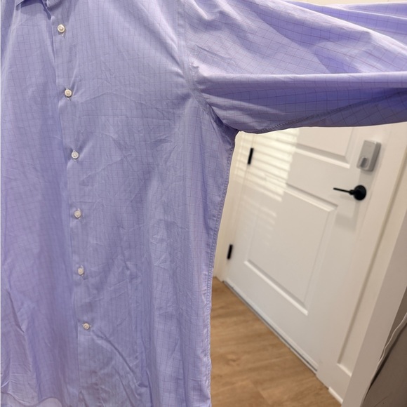 Canali Egyptian Cotton Windowpane Dress Shirt Size 42 - Picture 5 of 9